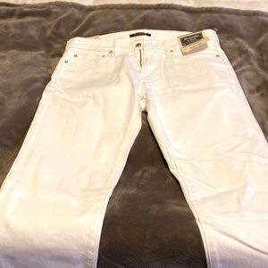 Brand New - never worn Abercrombie & Fitch straight leg white denim jeans